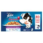 FELIX As Good as it Looks Pouch Senior Variety Pack 40 x 100g Thumbnail Image 1