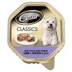 CESAR TRAY CLASSICS MINI FILLETS with Tender Lamb & Chicken in Jelly 150g thumbnail